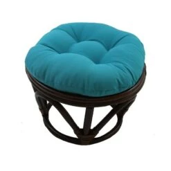 Rattan Footstool with Twill Cushion - International Caravan Grape -Ottomans Official Shop unnamed file 4110