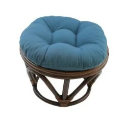 Rattan Footstool with Twill Cushion - International Caravan Grape -Ottomans Official Shop unnamed file 4118