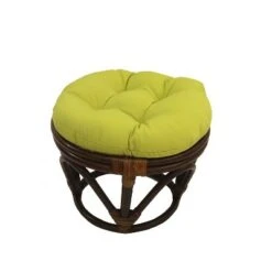 Rattan Footstool with Twill Cushion - International Caravan Grape -Ottomans Official Shop unnamed file 4119