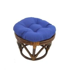 Rattan Footstool with Twill Cushion - International Caravan Grape -Ottomans Official Shop unnamed file 4122