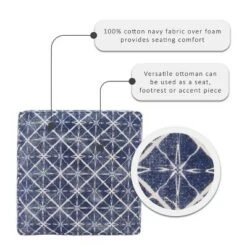 Stilz Square Ottoman - Powell Company Blue -Ottomans Official Shop unnamed file 4129