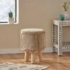 Fairground Handcrafted Boho Patch Stool Gray/Natural - Christopher Knight Home -Ottomans Official Shop unnamed file 4171