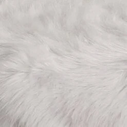 Metal Framed Stool with Faux Fur Upholstered Seat Gray and Black - Benzara -Ottomans Official Shop unnamed file 420