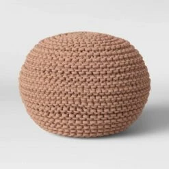 Cloverly Chunky Knit Pouf - Threshold Blush/beige 25 Cloverly Chunky Knit Pouf - Threshold Blush/beige -Ottomans Official Shop unnamed file 4249