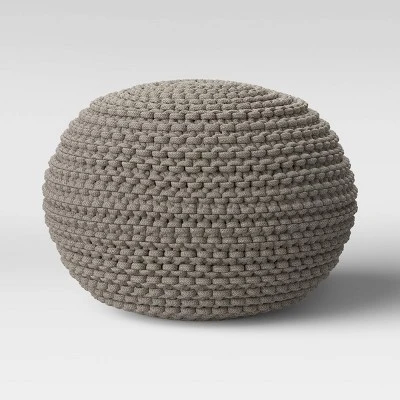 Cloverly Chunky Knit Pouf - Threshold Blush/beige 14 Cloverly Chunky Knit Pouf - Threshold Blush/beige – Image 12
