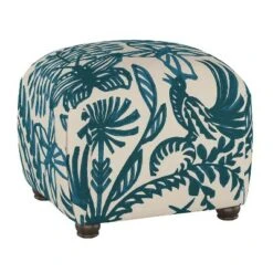 Poppy Ottoman in Patterns - Opalhouse™ Green & Teal Floral -Ottomans Official Shop unnamed file 4338