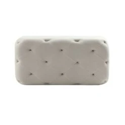 32" Rectangle Pintucked Ottoman - WOVENBYRD Light Brown -Ottomans Official Shop unnamed file 4351