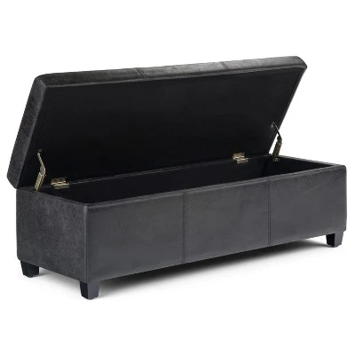 48" Franklin Storage Ottoman Bench - WyndenHall Chocolate Brown 4 48" Franklin Storage Ottoman Bench - WyndenHall Chocolate Brown – Image 2