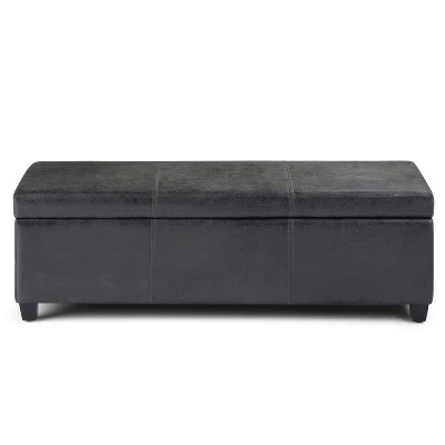 48" Franklin Storage Ottoman Bench - WyndenHall Chocolate Brown 5 48" Franklin Storage Ottoman Bench - WyndenHall Chocolate Brown – Image 3