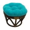 Rattan Ottoman with Micro Suede Cushion - International Caravan Tangerine Dream -Ottomans Official Shop unnamed file 4405