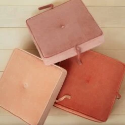 Opalhouse Designed With Jungalow Marin Stackable Pouf with Casters - Opalhouse™ designed with Jungalow™ Rust/blush Gradient -Ottomans Official Shop unnamed file 4450