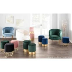 Canary Contemporary Glam Ottoman - LumiSource Pink -Ottomans Official Shop unnamed file 4464