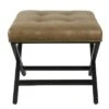 X-Design Bench Faux Leather Brown - HomePop