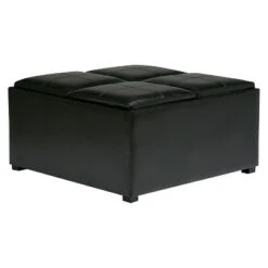 Franklin Square Coffee Table Storage Ottoman - WyndenHall Chocolate Brown -Ottomans Official Shop unnamed file 4500
