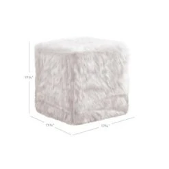 Faux Fur Pouf - HomePop Pink