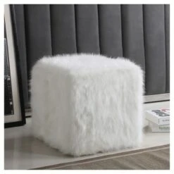 Faux Fur Pouf - HomePop Pink -Ottomans Official Shop unnamed file 4513