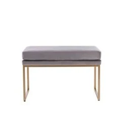 30.5" Decorative Pillowtop Ottoman - WOVENBYRD Blue Velvet -Ottomans Official Shop unnamed file 4563