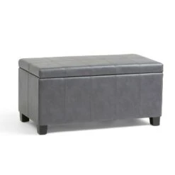 36" Lancaster Storage Ottoman Bench - WyndenHall Satin Cream -Ottomans Official Shop unnamed file 4575