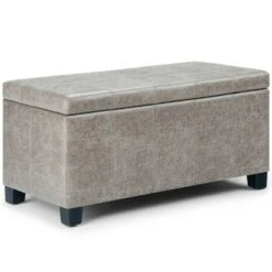 36" Lancaster Storage Ottoman Bench - WyndenHall Satin Cream -Ottomans Official Shop unnamed file 4580