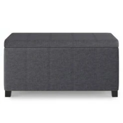 36" Lancaster Storage Ottoman Bench - WyndenHall Satin Cream -Ottomans Official Shop unnamed file 4582