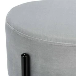 Lisbon Round Ottoman - Safavieh Gray/black -Ottomans Official Shop unnamed file 4588