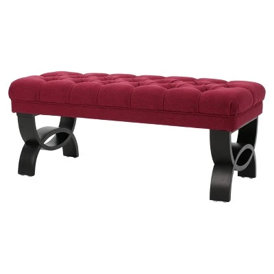 Scarlette Tufted Ottoman Bench - Christopher Knight Home Navy 7 Scarlette Tufted Ottoman Bench - Christopher Knight Home Navy – Image 5
