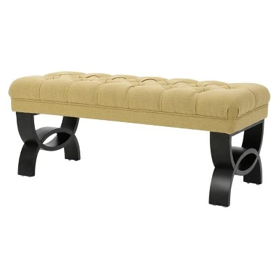 Scarlette Tufted Ottoman Bench - Christopher Knight Home Navy 8 Scarlette Tufted Ottoman Bench - Christopher Knight Home Navy – Image 6