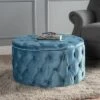 Zelfa New Velvet Ottoman - Christopher Knight Home Dark Teal -Ottomans Official Shop unnamed file 4654
