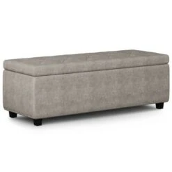 48" Springfield Storage Ottoman - Wyndenhall Natural Linen Look Fabric -Ottomans Official Shop unnamed file 4678