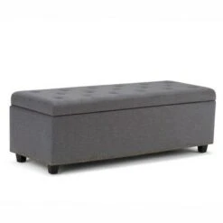 48" Springfield Storage Ottoman - Wyndenhall Natural Linen Look Fabric -Ottomans Official Shop unnamed file 4687