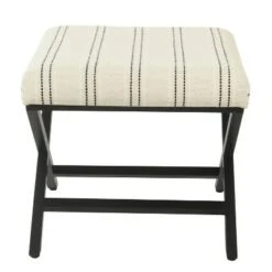 Modern Metal X Base Ottoman - HomePop Gray Lattice -Ottomans Official Shop unnamed file 4700