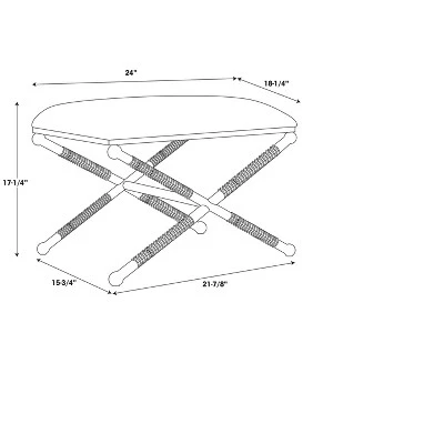 Logue Campaign Ottoman Black - Linon 9 Logue Campaign Ottoman Black - Linon – Image 7