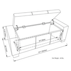 51" Santa Fe Large Storage Ottoman - Wyndenhall Tanners Brown Faux Leather -Ottomans Official Shop unnamed file 4720