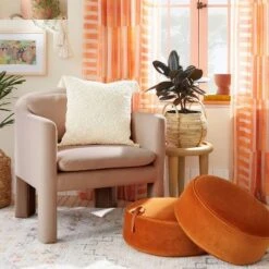 Ottomans Official Shop 36 Opalhouse Designed With Jungalow Olivia Round Pouf Rust - Opalhouse™ designed with Jungalow™