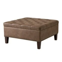 Madison Park Tufted Square Cocktail Ottoman Brown -Ottomans Official Shop unnamed file 4747