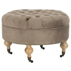Clara Round Ottoman - Safavieh Beige 9 Clara Round Ottoman - Safavieh Beige -Ottomans Official Shop unnamed file 4756