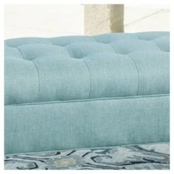 Demi Tufted Fabric Ottoman Bench Blue - Christopher Knight Home -Ottomans Official Shop unnamed file 4791