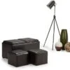 35" Franklin Storage Ottoman - WyndenHall Midnight Black
