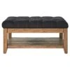 Southgate Natural Button Tufted Tapered Cocktail Ottoman Charcoal - Inspire Q -Ottomans Official Shop unnamed file 4826