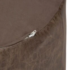 Talia Round Pouf Distressed Brown Faux Leather - WyndenHall -Ottomans Official Shop unnamed file 4837