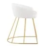 Canary Vanity Metal Velvet Barstool - LumiSource Gold/blue