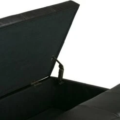 Lancaster Square Coffee Table Storage Ottoman - WyndenHall Slate Gray Linen Look Fabric -Ottomans Official Shop unnamed file 4853