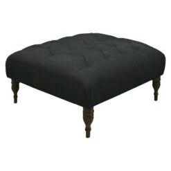 Custom Upholstered Tufted Square Ottoman - Skyline Furniture Milk -Ottomans Official Shop unnamed file 4887