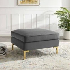 Ardent Performance Velvet Ottoman - Modway Gray -Ottomans Official Shop unnamed file 4919