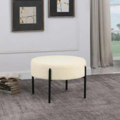 Modern Metal Sherpa Ottoman Cream - HomePop 11 Modern Metal Sherpa Ottoman Cream - HomePop -Ottomans Official Shop unnamed file 5012