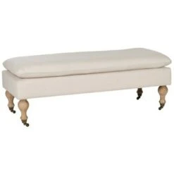 Hampton Pillowtop Bench - Safavieh Cream