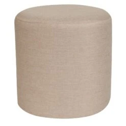 Flash Furniture Barrington Taut Upholstered Round Ottoman Pouf