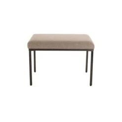 24" Metal Ottoman - WOVENBYRD Gray Velvet -Ottomans Official Shop unnamed file 5075