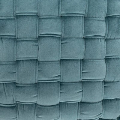 Ravyn Woven Velvet Ottoman Seafoam - Safavieh 7 Ravyn Woven Velvet Ottoman Seafoam - Safavieh – Image 5
