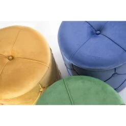 Fabulaxe Round Wooden Velvet Ottoman Stool with Lid 20 Fabulaxe Round Wooden Velvet Ottoman Stool with Lid -Ottomans Official Shop unnamed file 5115